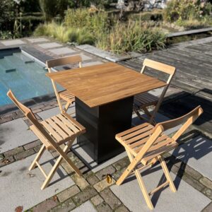 Tafel met luxe bruin blad