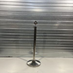 Rode loper paaltje chroom