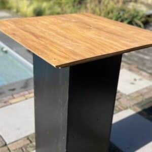 Statafel luxe met bruin blad